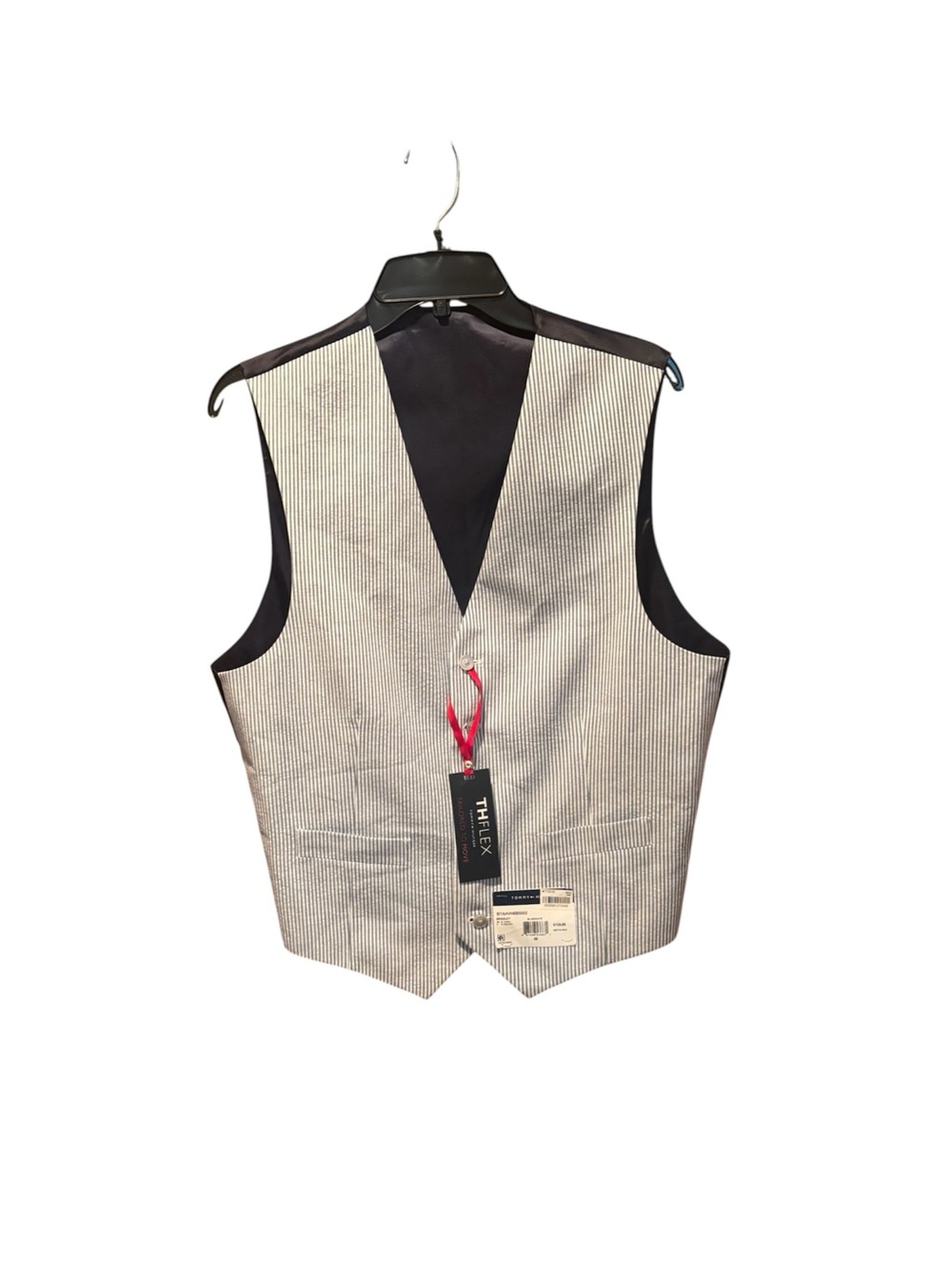 Tommy Hilfiger Men’s Bradley THFLEX Striped Vest in Blue And White Medium NWT